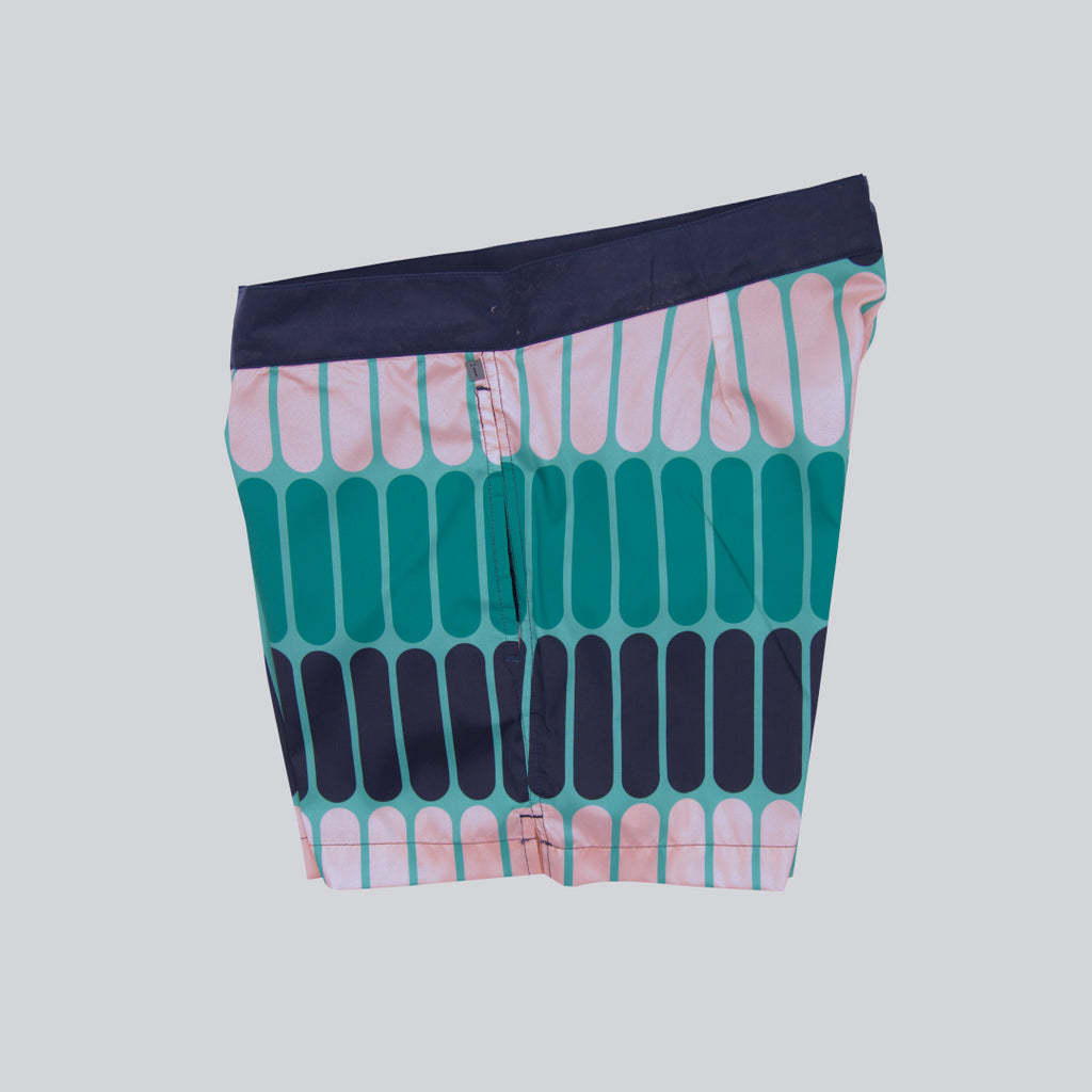 MÏAU Club Short Tongues Deep Med Green men's swim shorts