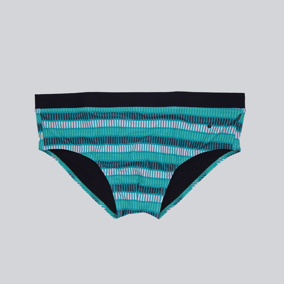 MÏAU Club Brief Tongue Deep Med Green men's swim brief
