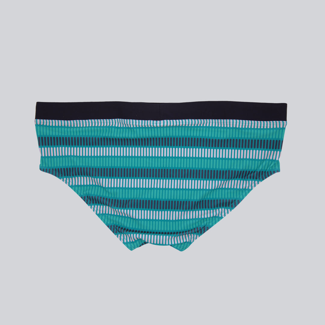 MÏAU Club Brief Tongue Deep Med Green men's swim brief