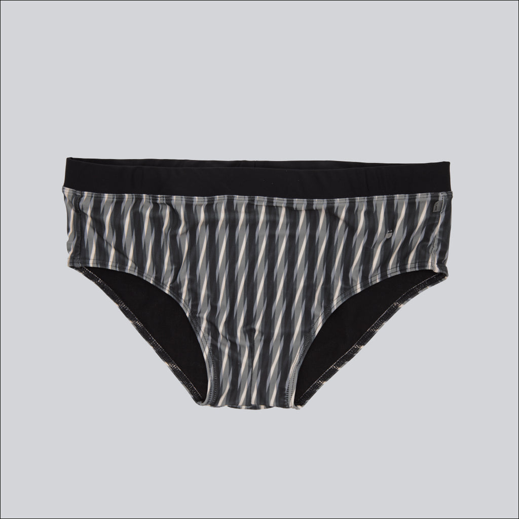MÏAU Club Brief Line Grey men's swim brief