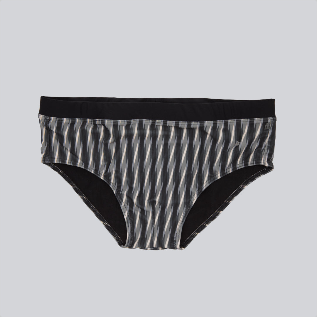 MÏAU Club Brief Line Grey men's swim brief