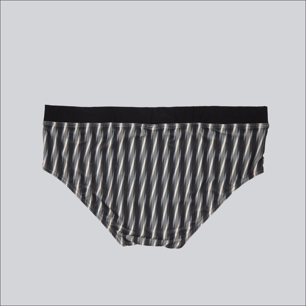 MÏAU Club Brief Line Grey men's swim brief