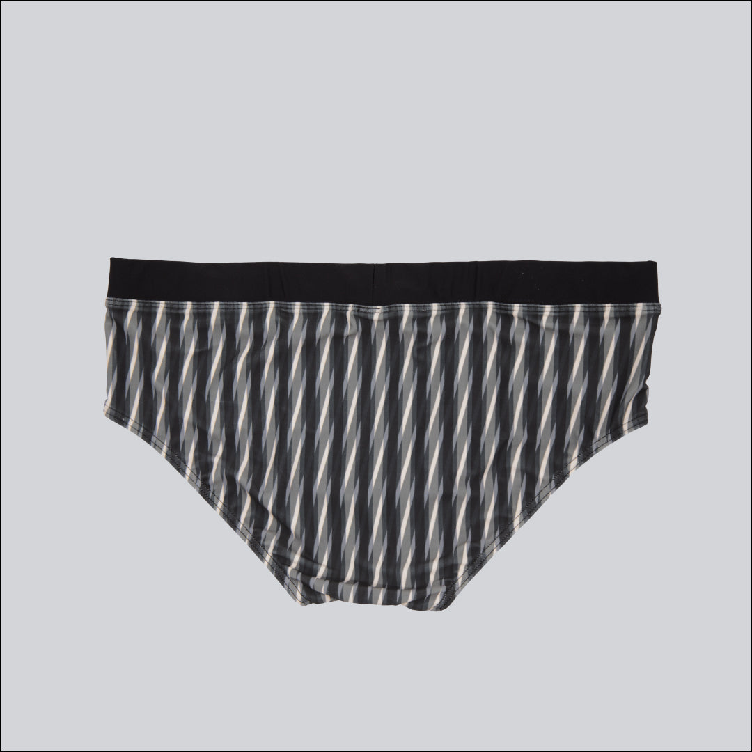 MÏAU Club Brief Line Grey men's swim brief