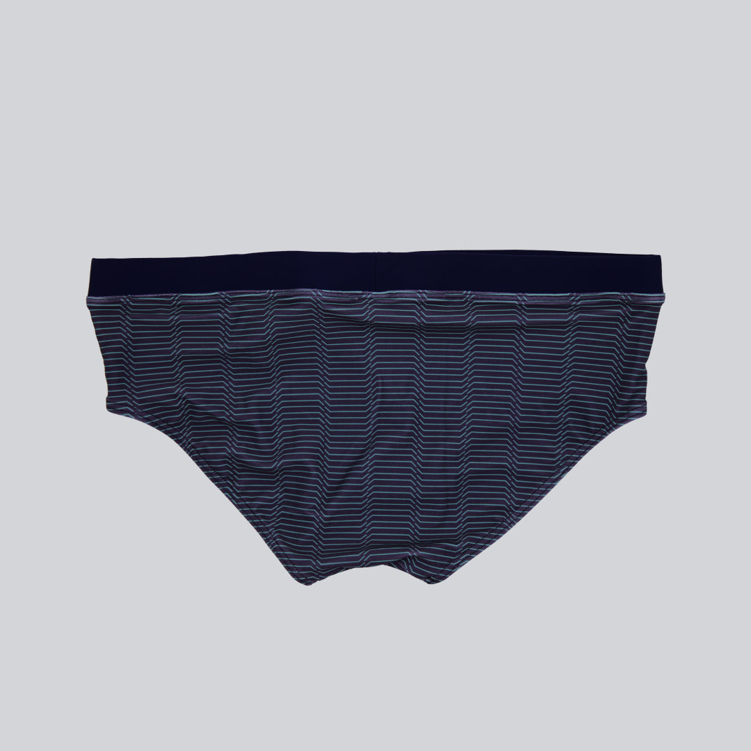 MÏAU Club Brief Line Infinite Blue men's swim brief