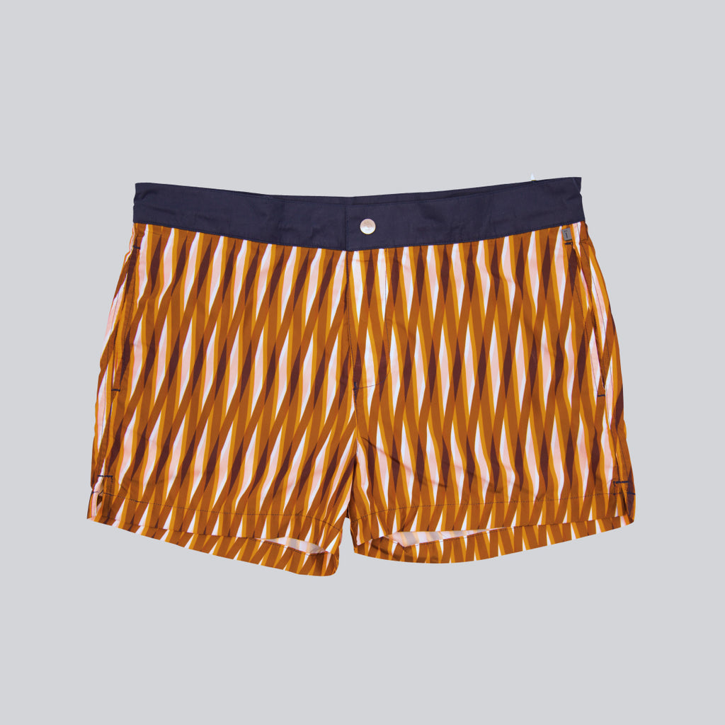 MÏAU Club Short Lines Orangerie men's swim shorts