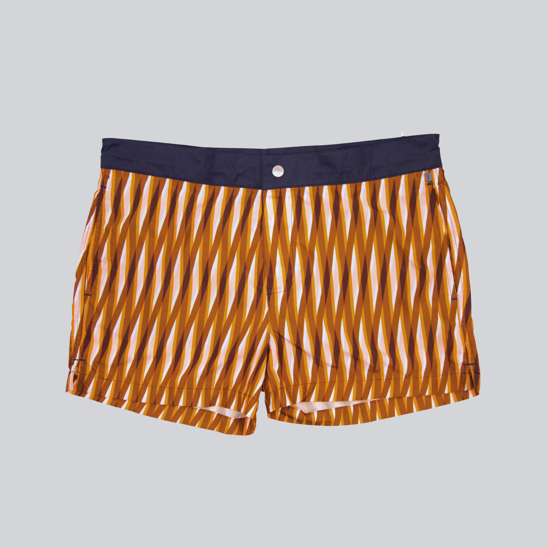 MÏAU Club Short Lines Orangerie men's swim shorts