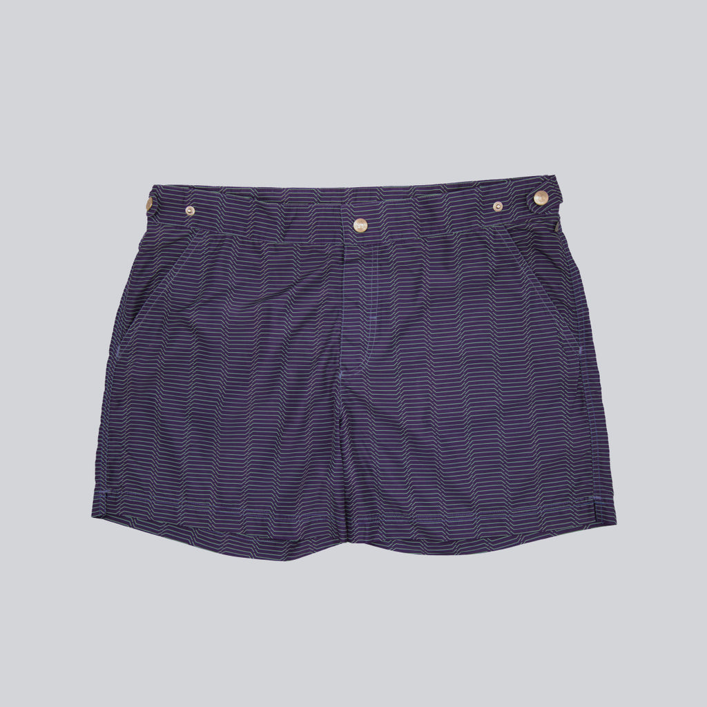 MÏAU Smart Short Lines Infinite Blue men's swim shorts