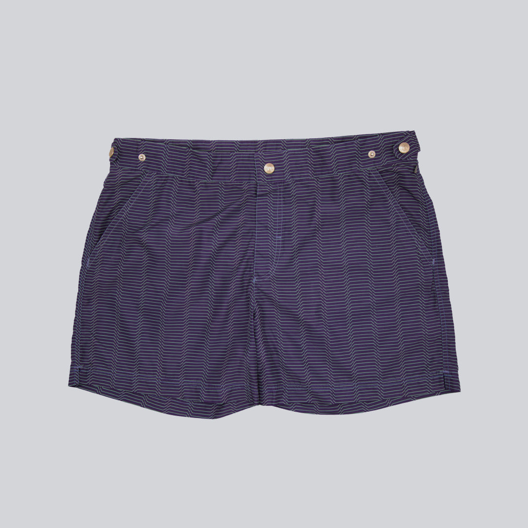 MÏAU Smart Short Lines Infinite Blue men's swim shorts