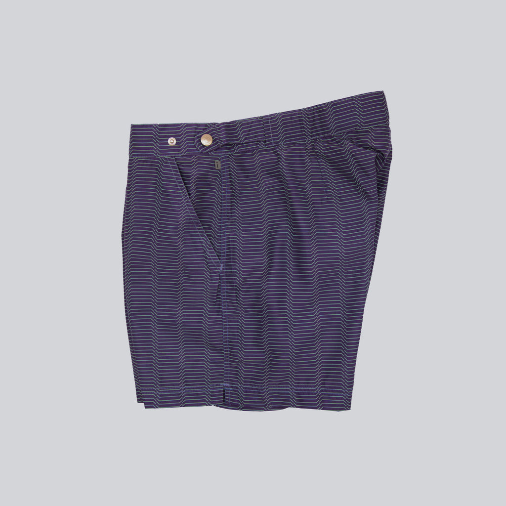 MÏAU Smart Short Lines Infinite Blue men's swim shorts