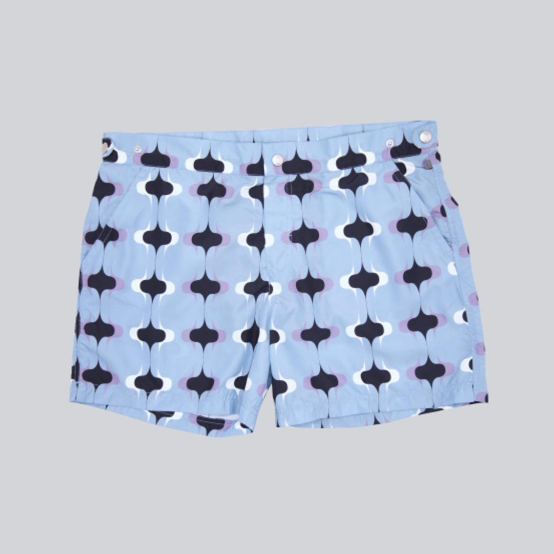 MÏAU Smart Short Lines Blue Coaster men's swim shorts
