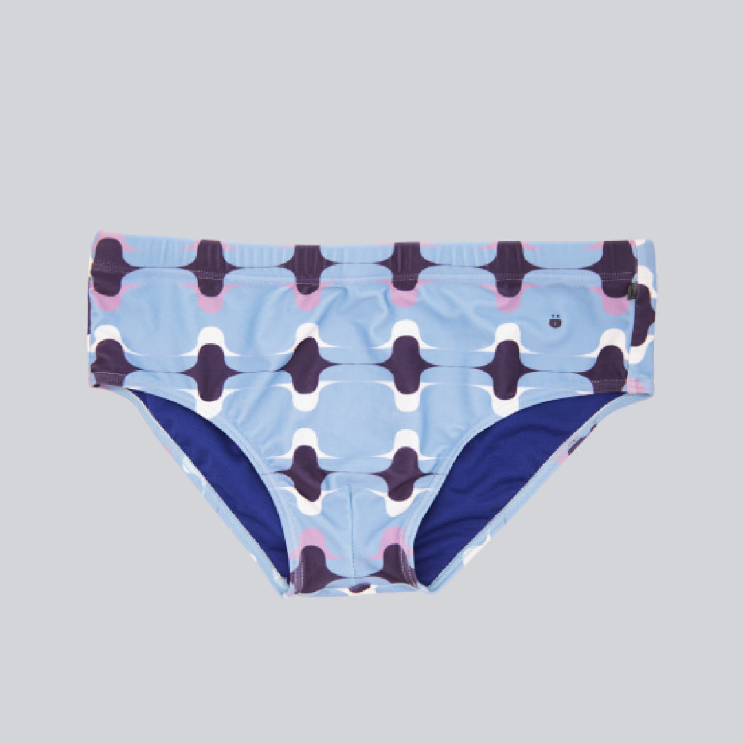 MÏAU Smart Brief Lines Blue Coaster men's swim brief