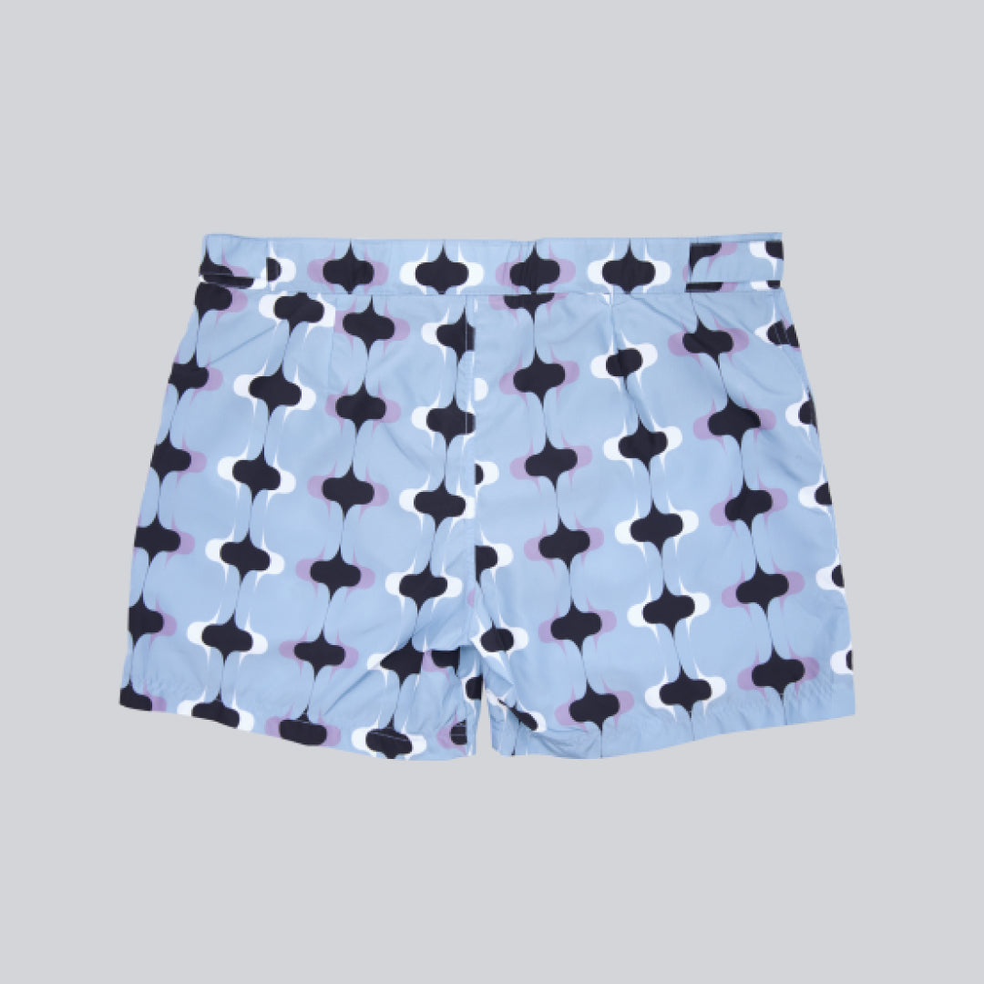 MÏAU Smart Short Lines Blue Coaster men's swim shorts