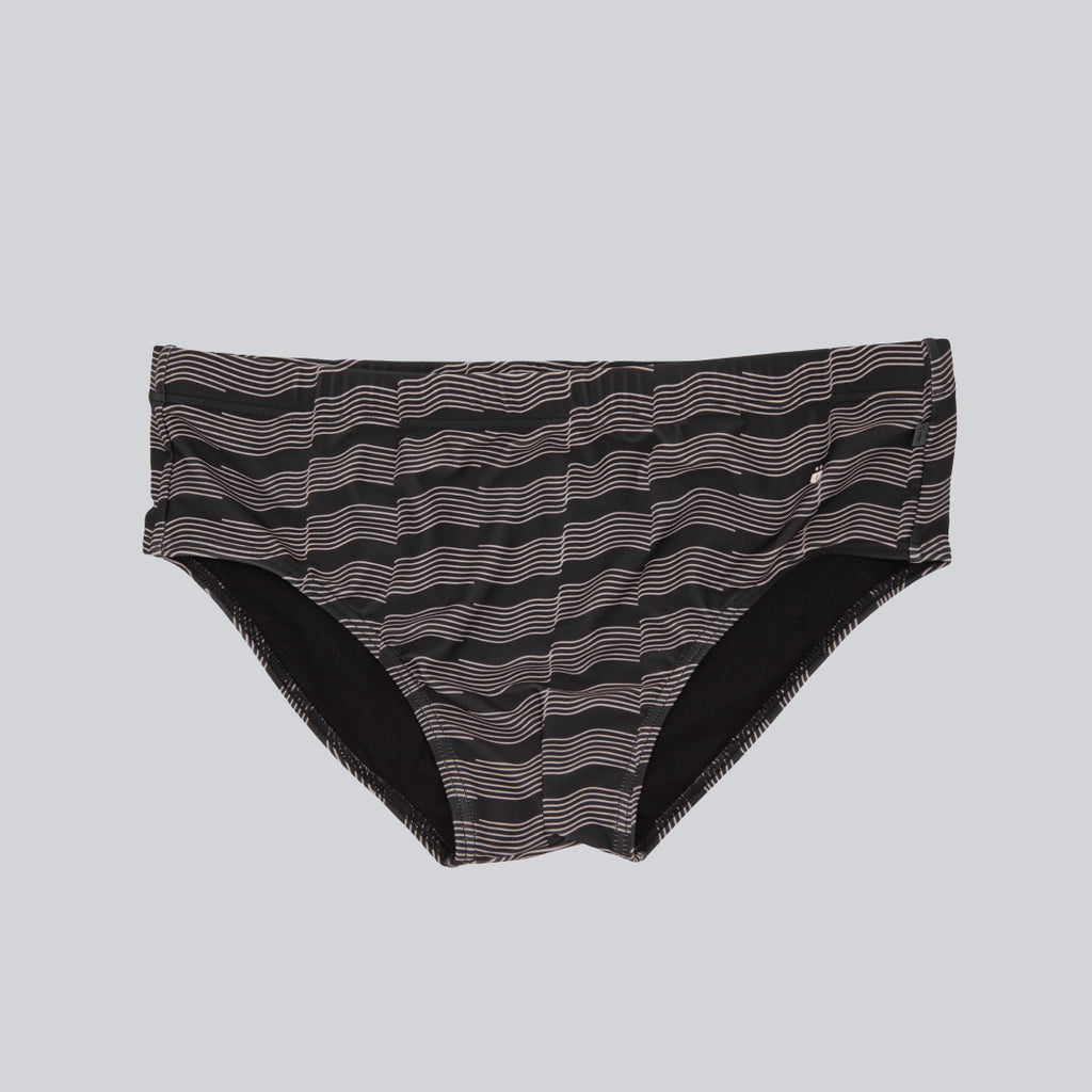 MÏAU Smart Brief Lines Club Black men's swim brief