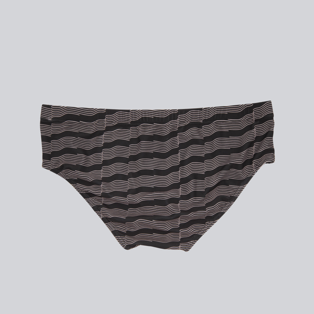 MÏAU Smart Brief Lines Club Black men's swim brief