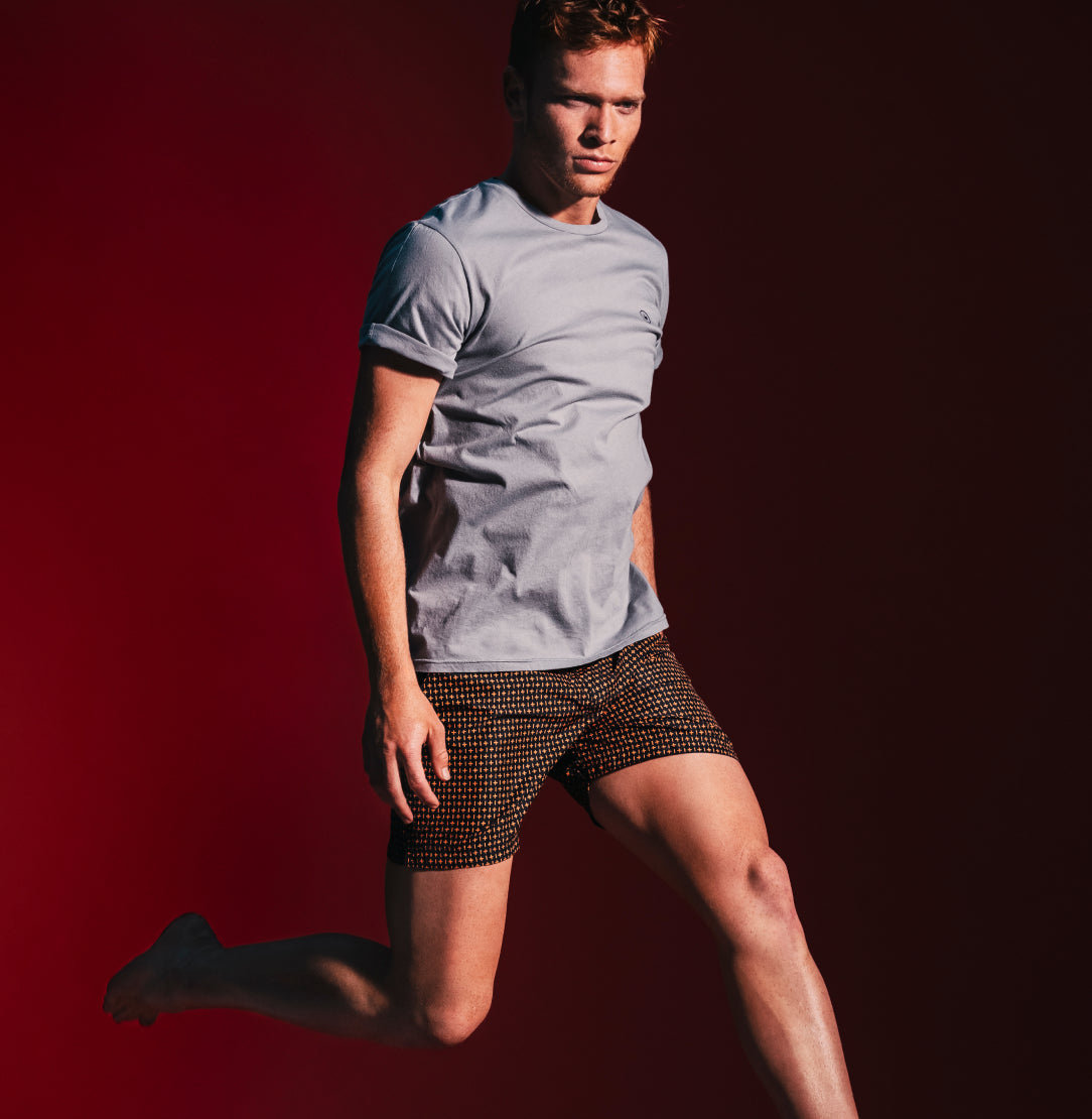 MÏAU Smart Short Tongue Orangerie men's swim shorts