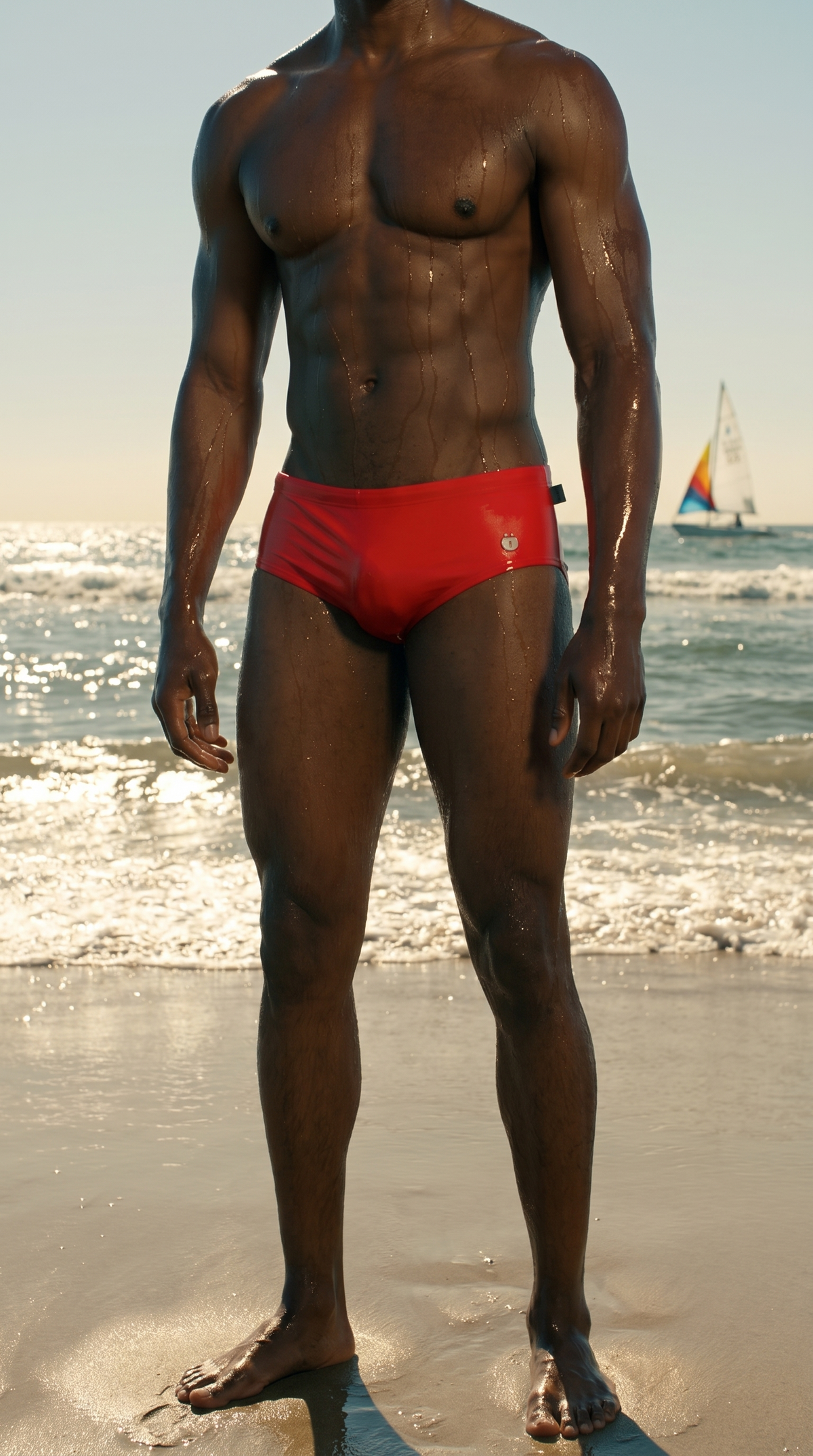 Smart Brief Colours Smoothy Red — MÏAU men's swim brief