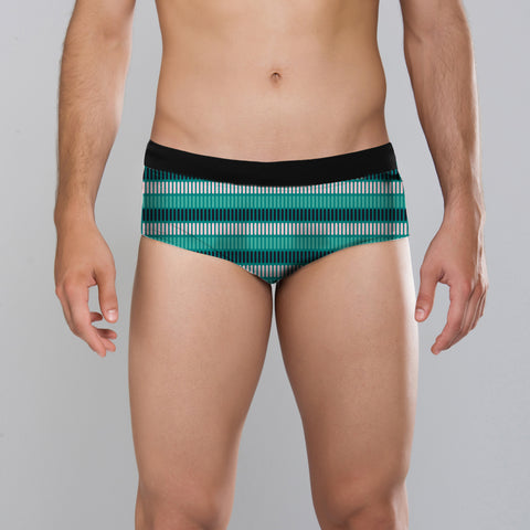 Swimsuit Club Brief Tongue Deep Med Green
