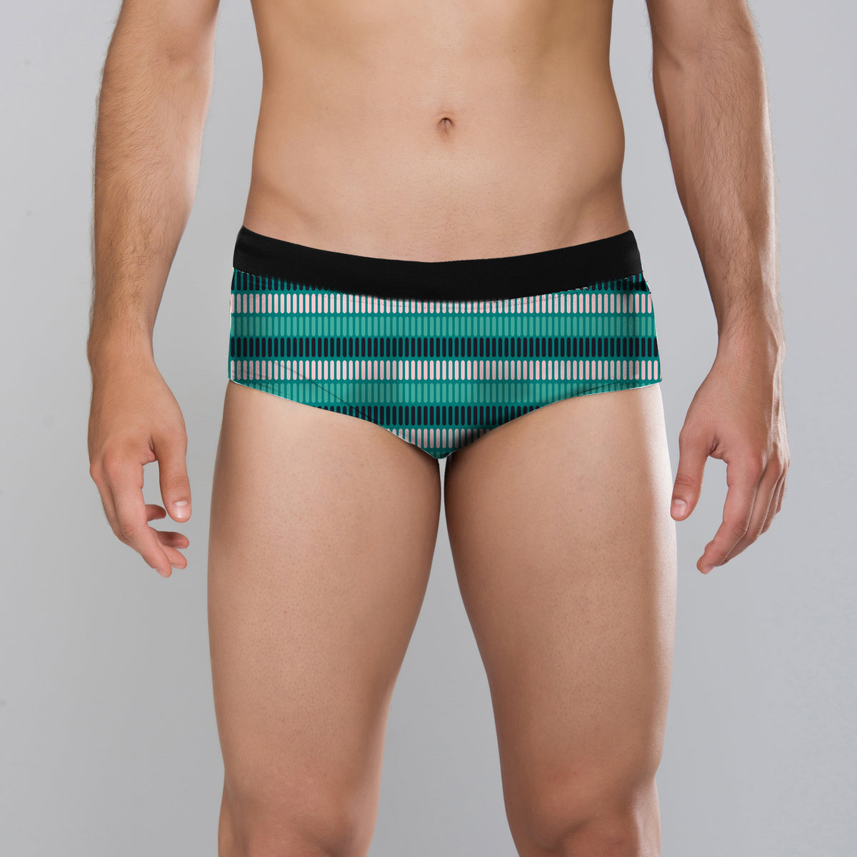 MÏAU Club Brief Tongue Deep Med Green men's swim brief