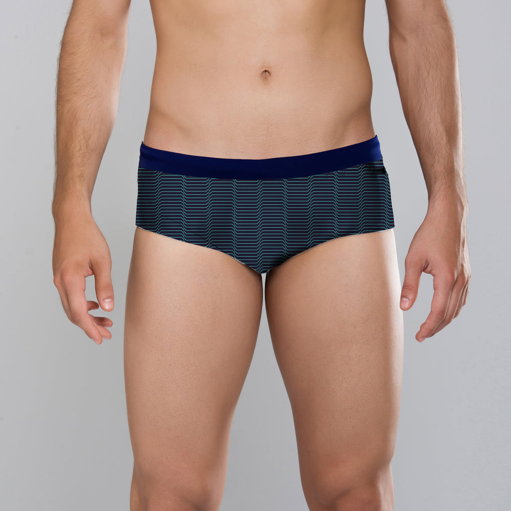 MÏAU Club Brief Line Infinite Blue men's swim brief