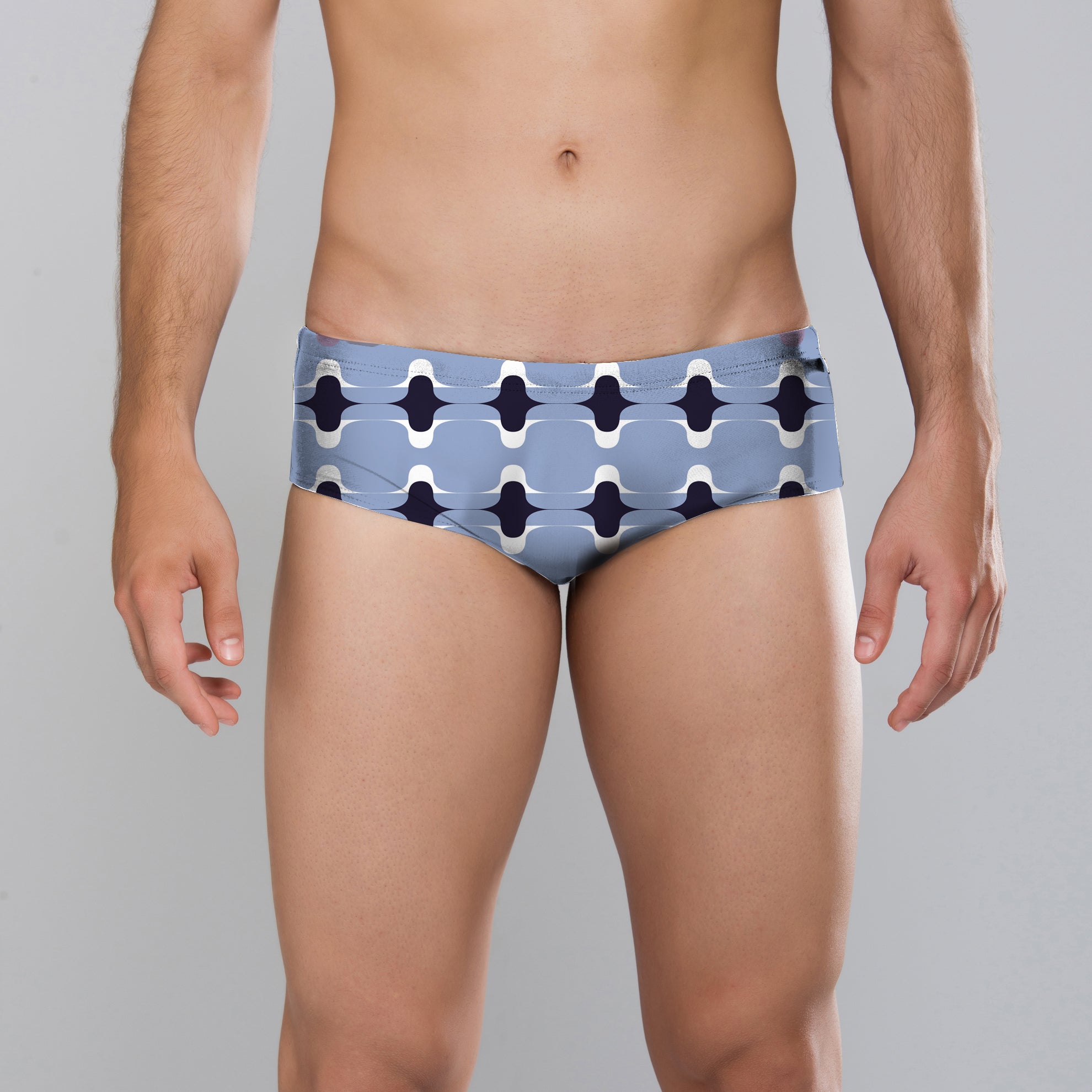 MÏAU Smart Brief Lines Blue Coaster men's swim brief