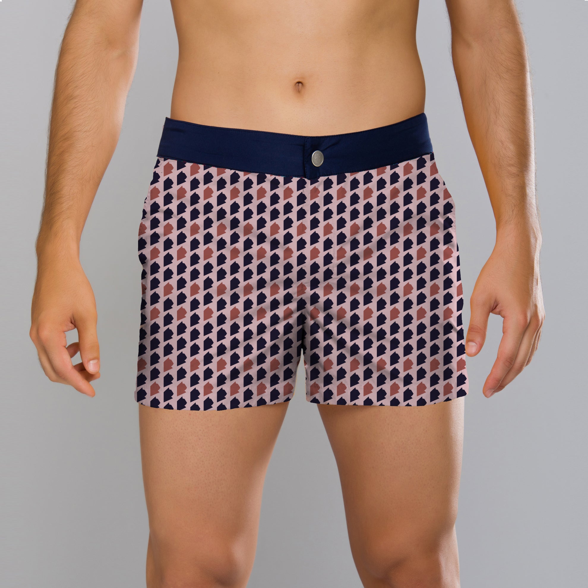 MÏAU Club Short Cat Kinky Pinky men's swim shorts
