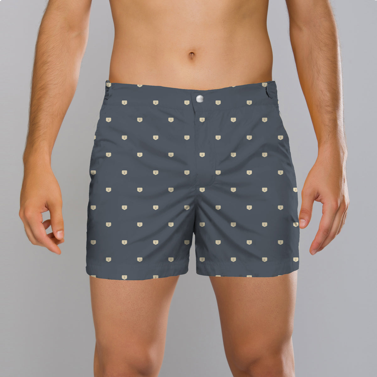 MÏAU Smart Short Cat Miau Grey men's swim shorts