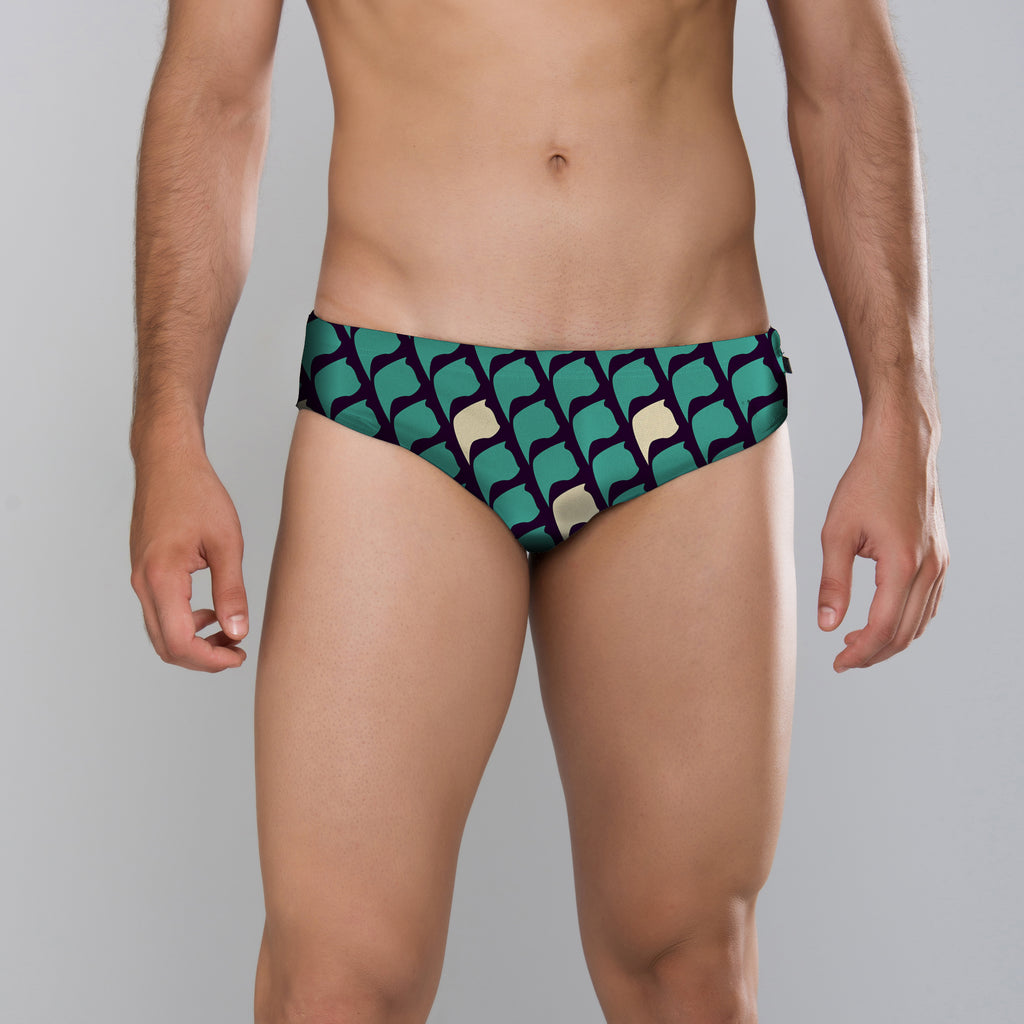 MÏAU Sport Brief Cat Infinite Blue men's swim brief