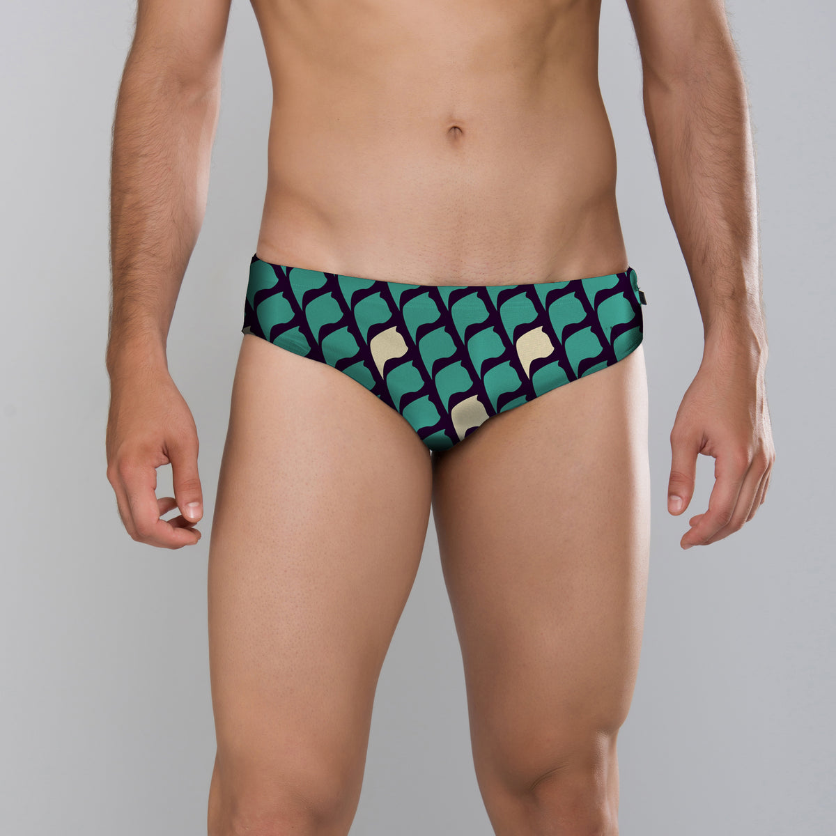 MÏAU Sport Brief Cat Infinite Blue men's swim brief