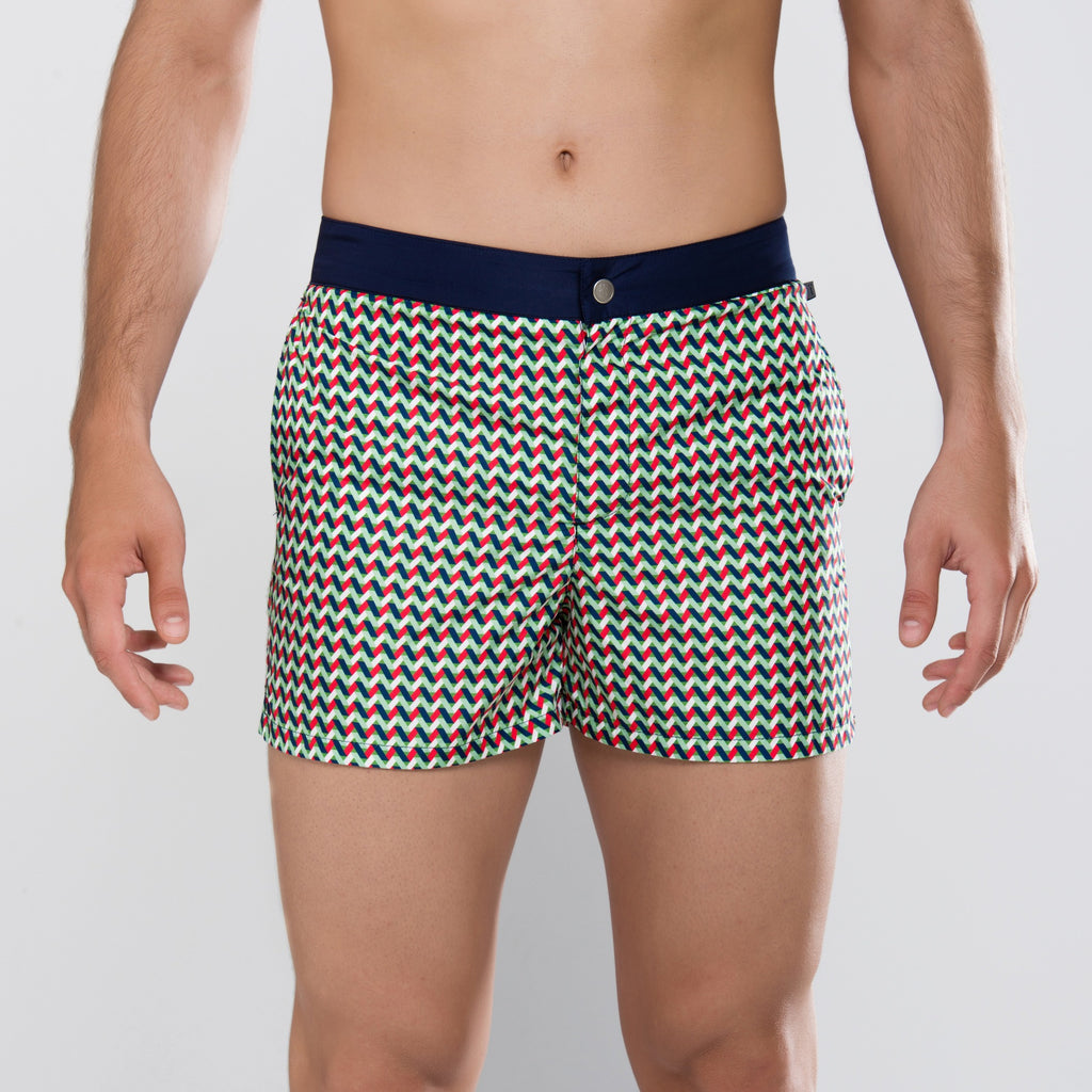 MÏAU Club Short Geo men's swim shorts