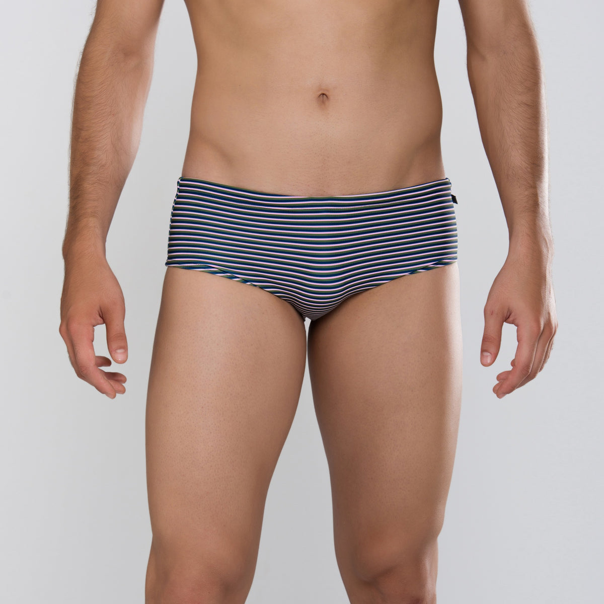 MÏAU Smart Brief Lines Blue Superb men's swim brief