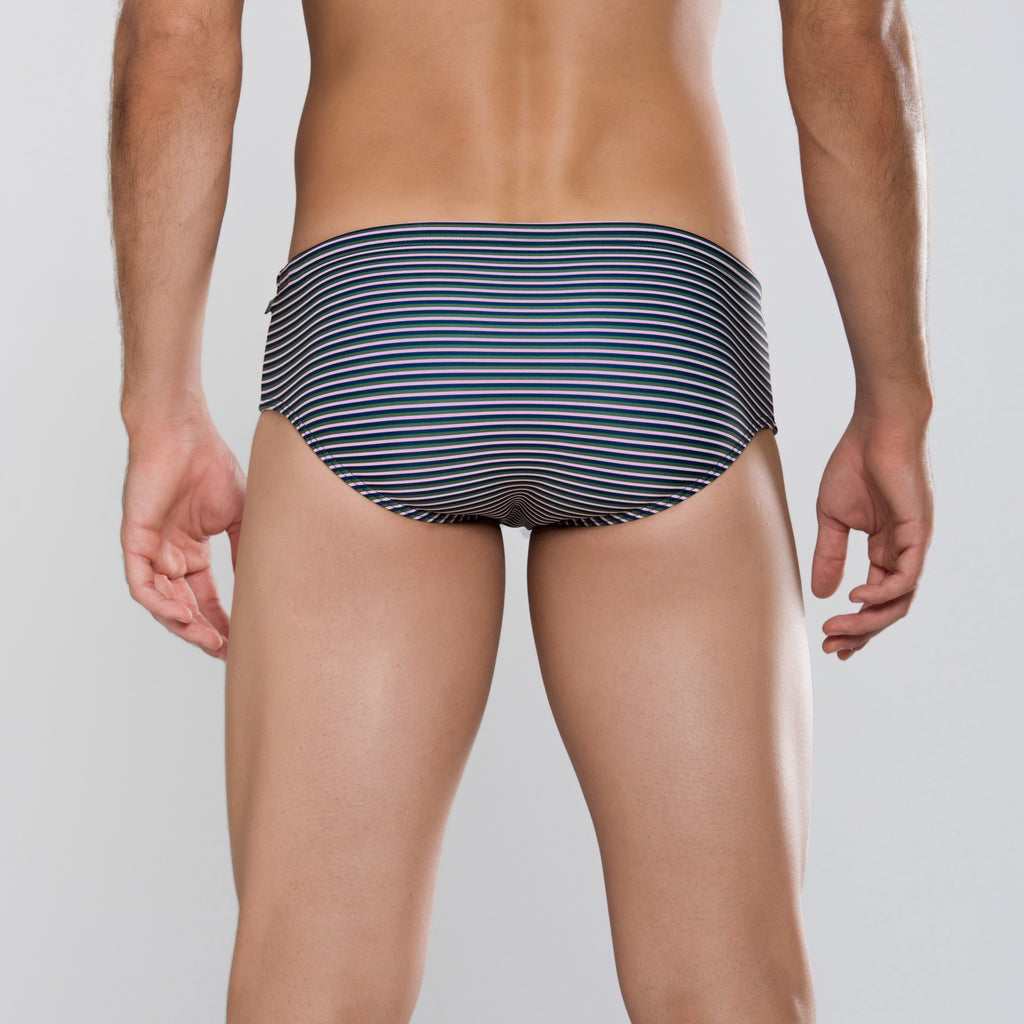 MÏAU Smart Brief Lines Blue Superb men's swim brief