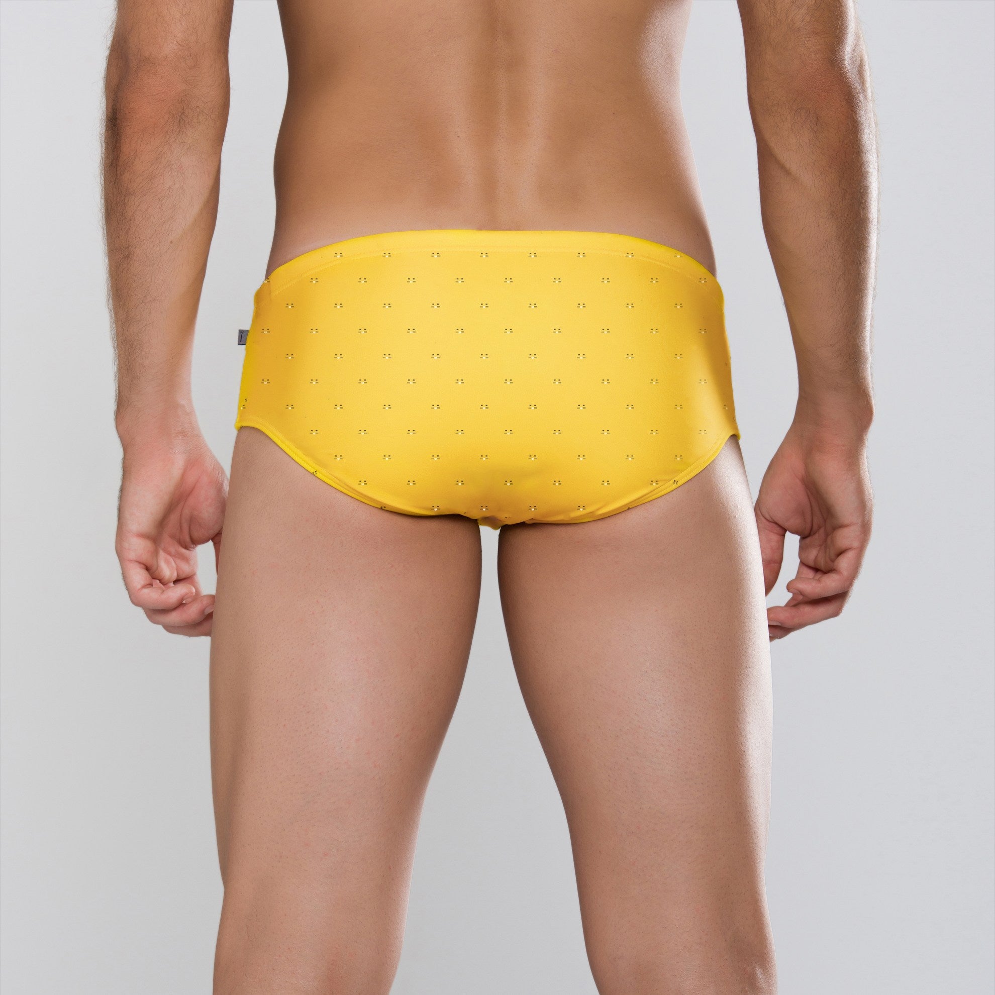 MÏAU Smart Brief Cats Brazilian Yellow men's swim brief