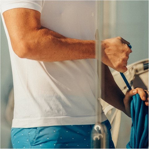 MÏAU UV Protection T-Shirt Crystal White men's UV protection T-shirt